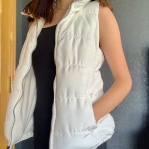 Old navy white zip up vest